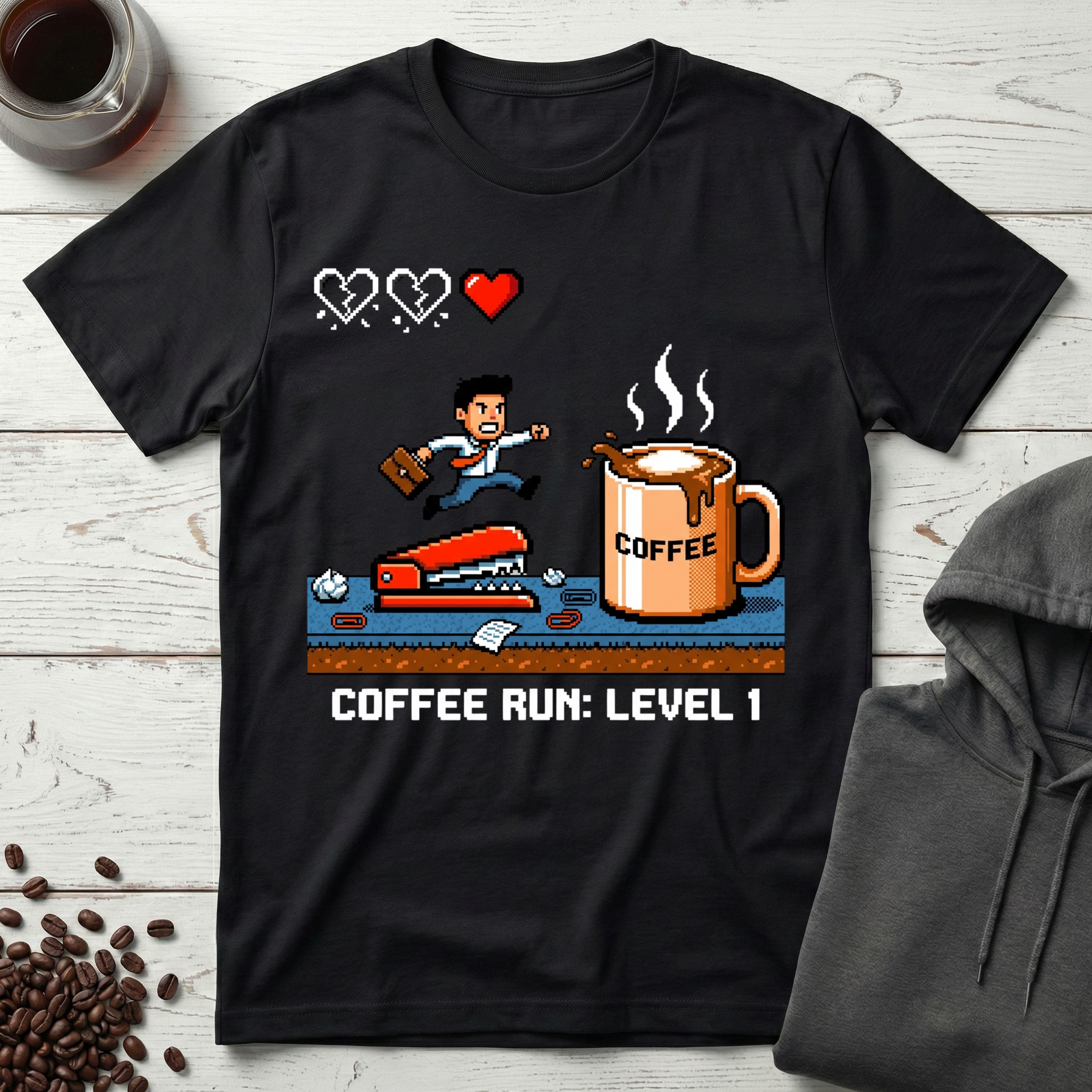 Coffee Run Level One Arcade T-Shirt