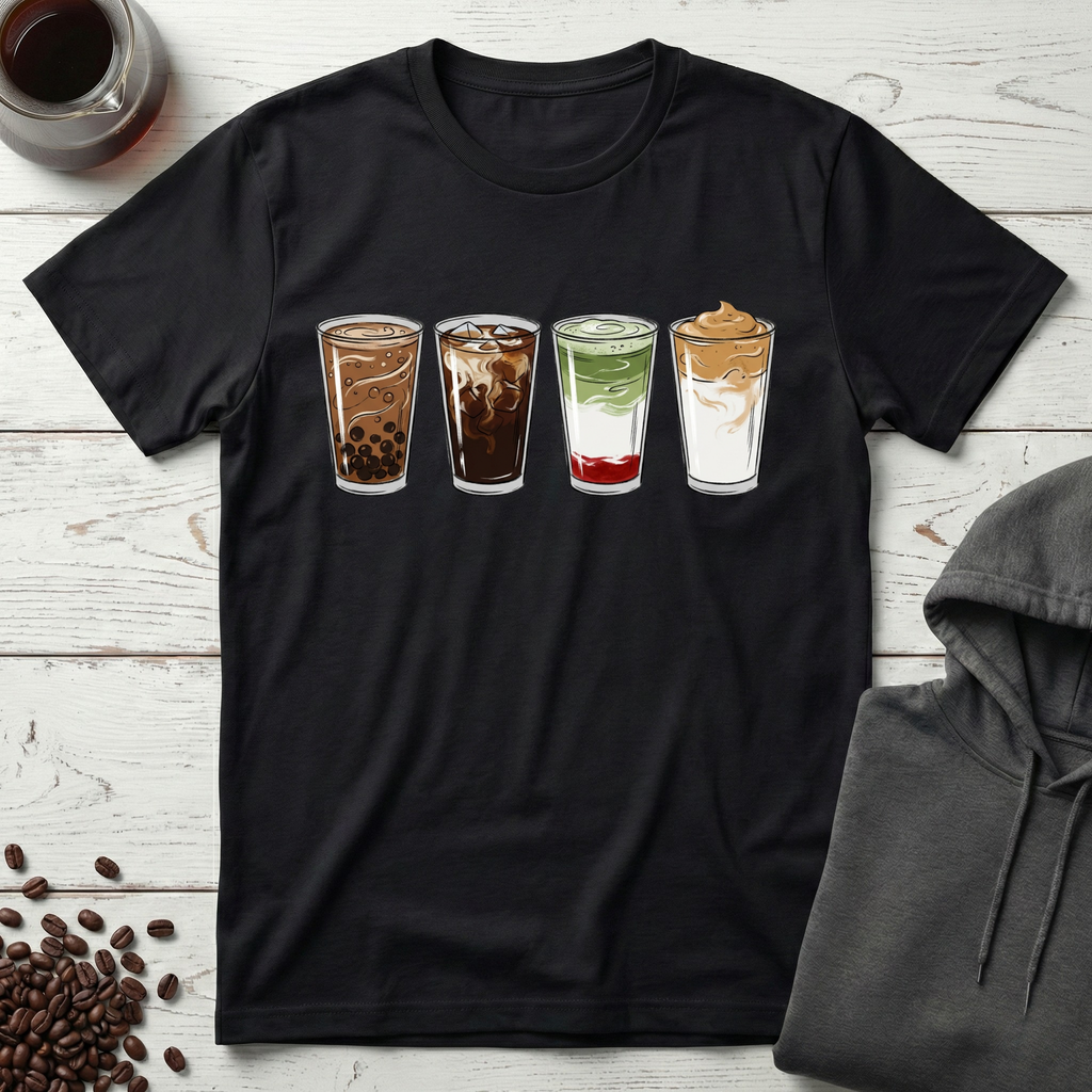 Four Specialty Iced Coffee Lineup T-Shirt