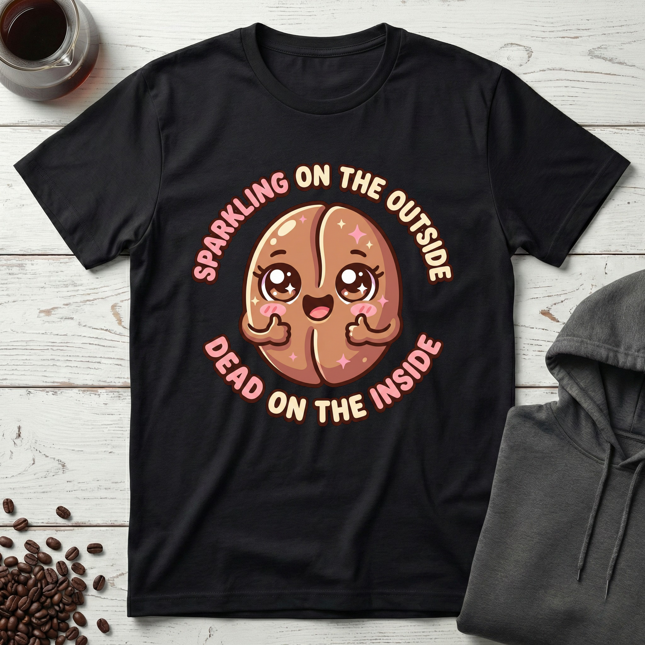 Sparkling on the Outside Dead on the Inside T-Shirt