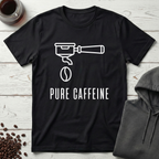 Pure Caffeine Espresso Drip Line Art T-Shirt