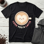 Love You a Latte Cute Heart Coffee Pun T-Shirt