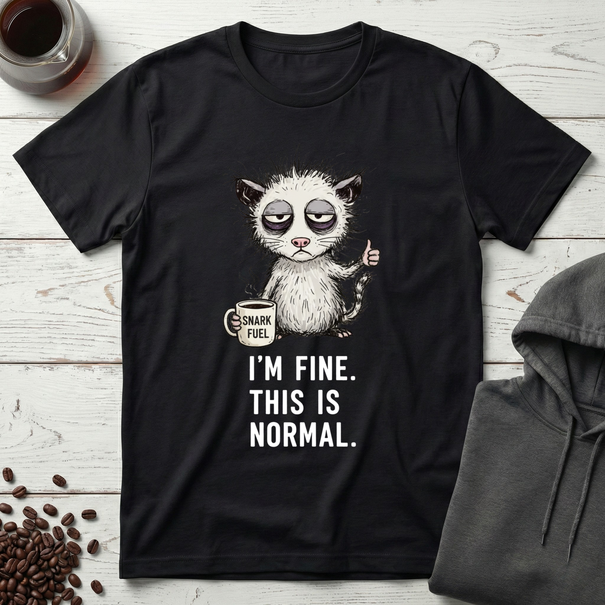 I'm Fine This is Normal Snark Fuel Coffee T-Shirt
