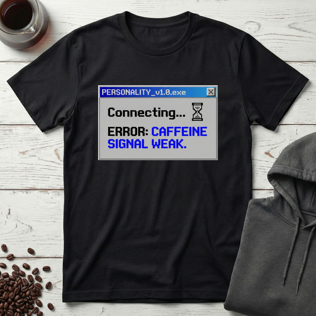 Personality Error Caffeine Signal Weak Retro Tech T-Shirt