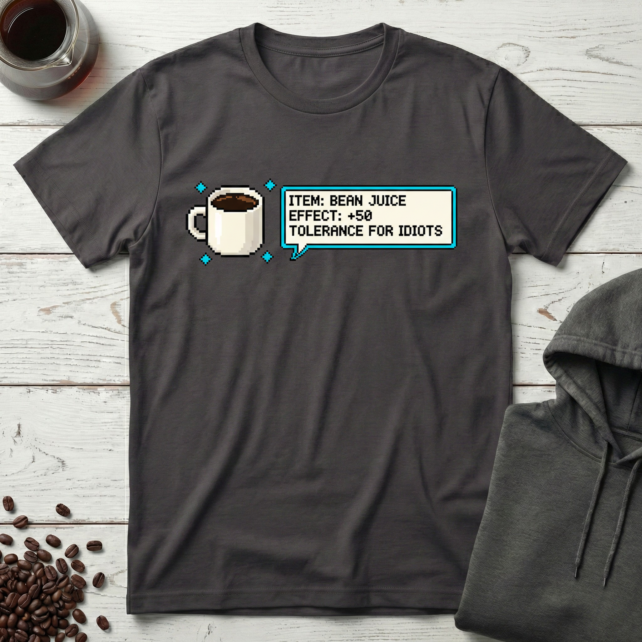 Item Bean Juice Tolerance for Idiots Gaming T-Shirt