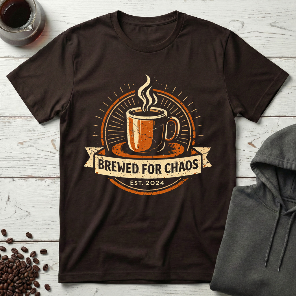 Brewed for Chaos Coffee Crest T-Shirt