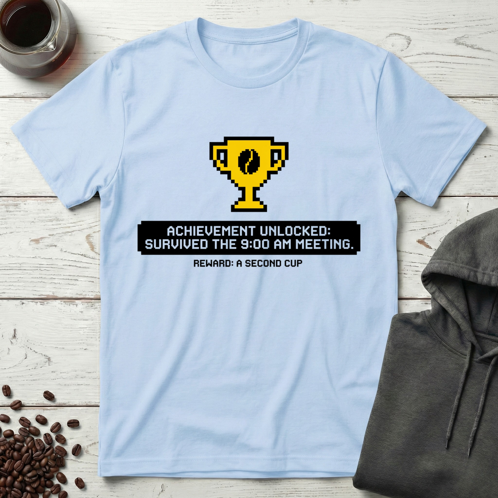 Achievement Unlocked Coffee Trophy T-Shirt