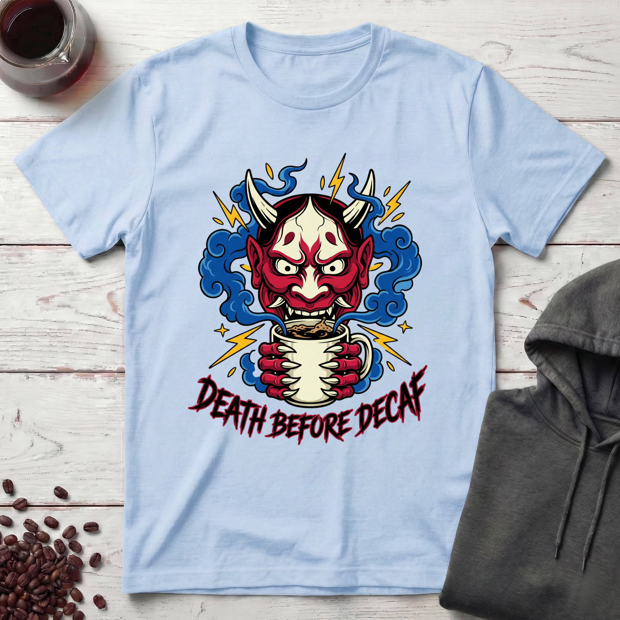 Death Before Decaf Demon T-Shirt