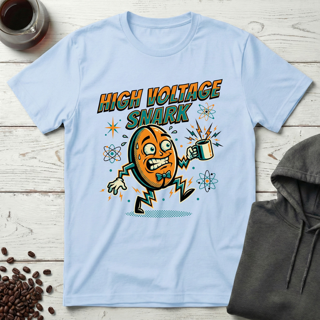 High Voltage Snark Retro Coffee Bean T-Shirt