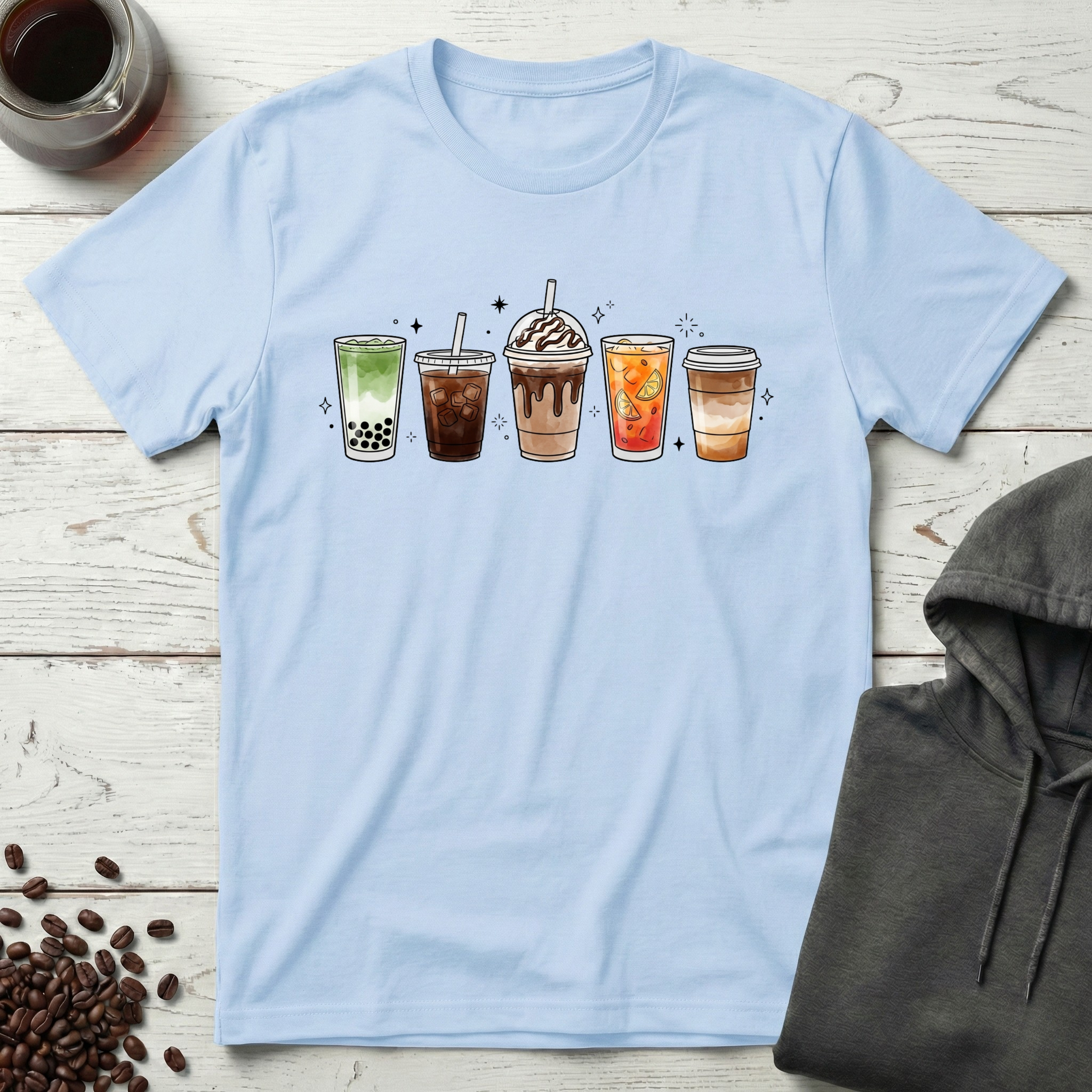 Five Coffee and Tea Favorites Lineup T-Shirt