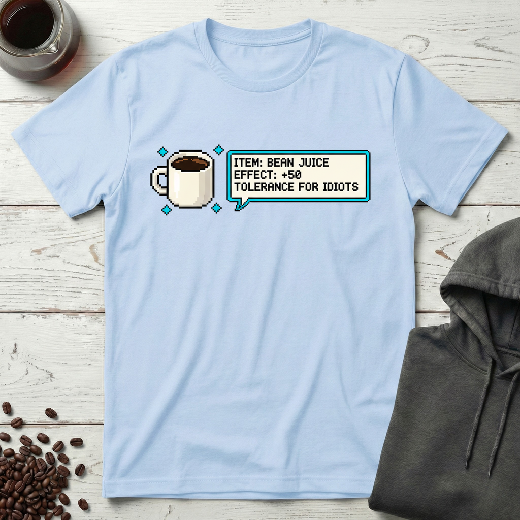 Item Bean Juice Tolerance for Idiots Gaming T-Shirt