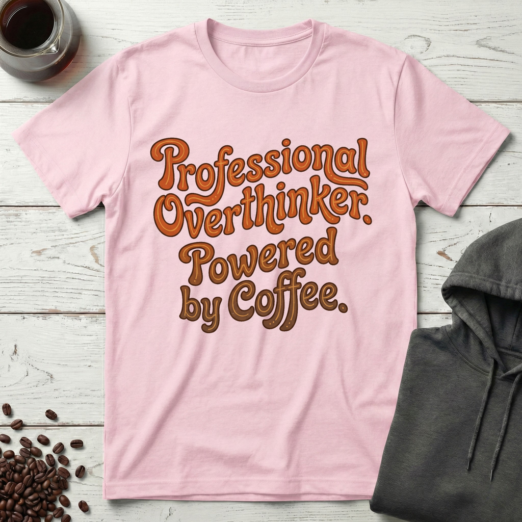 Professional Overthinker Powered by Coffee T-Shirt