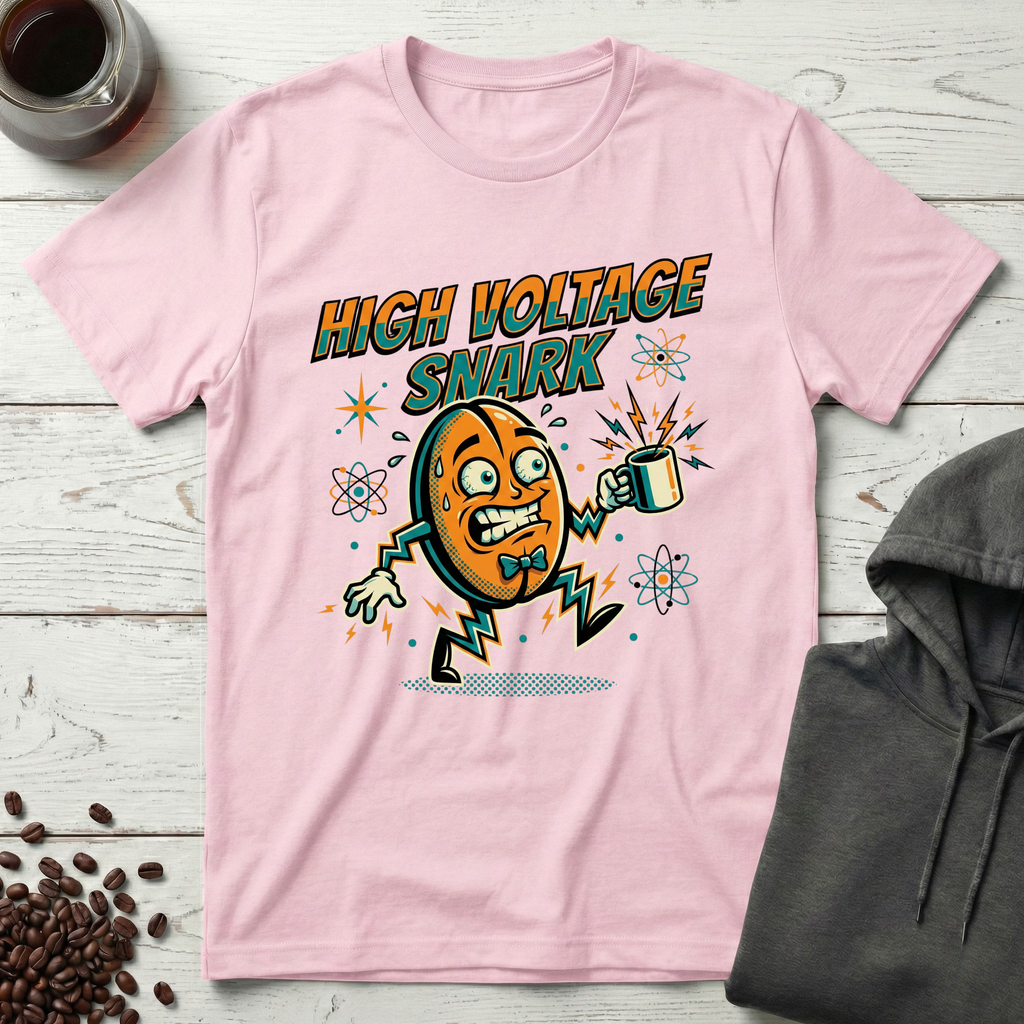 High Voltage Snark Retro Coffee Bean T-Shirt