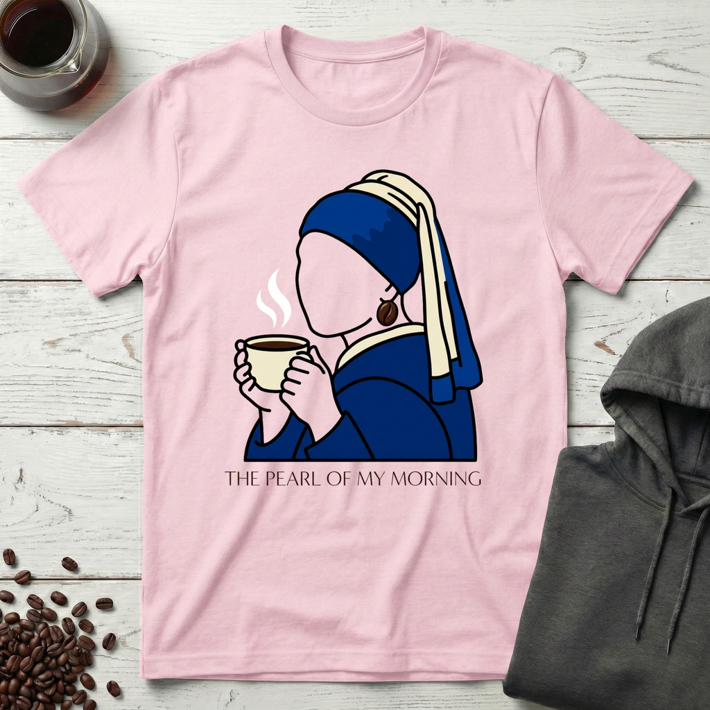 The Pearl of My Morning Coffee Art T-Shirt
