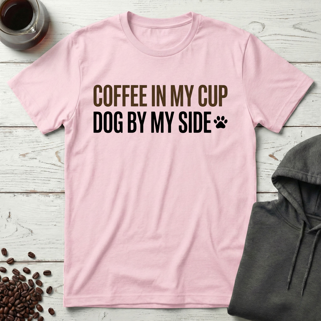 Coffee In My Cup Dog By My Side T-Shirt