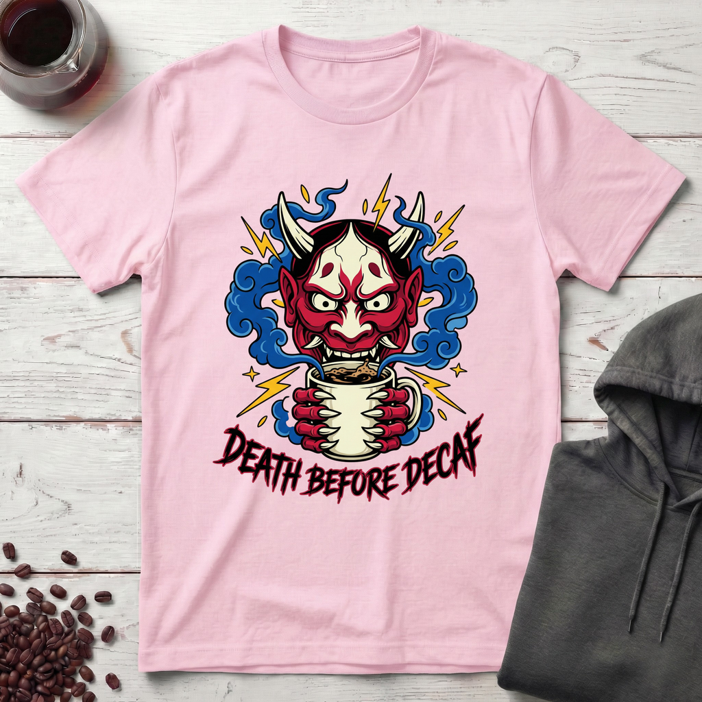 Death Before Decaf Demon T-Shirt