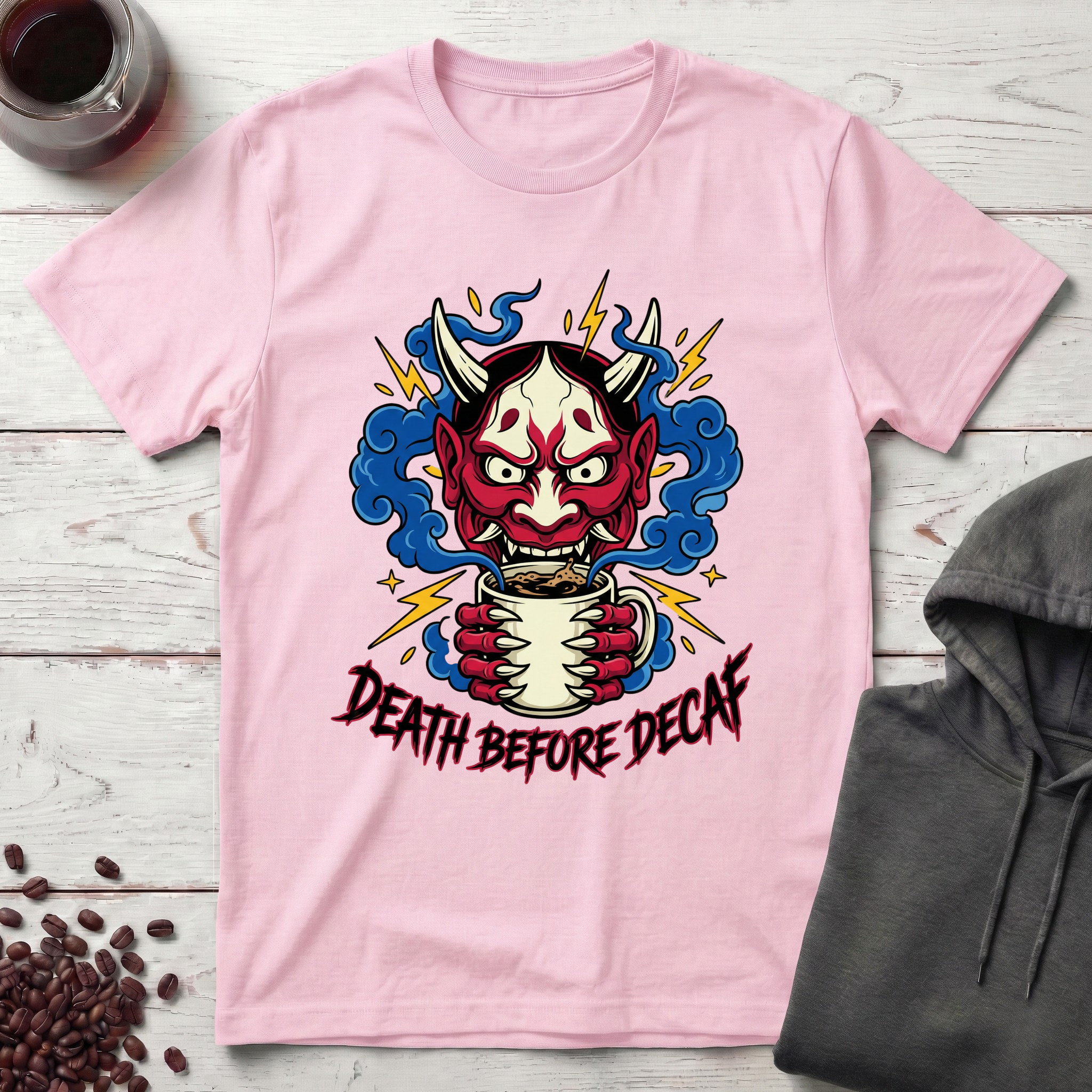 Death Before Decaf Demon T-Shirt