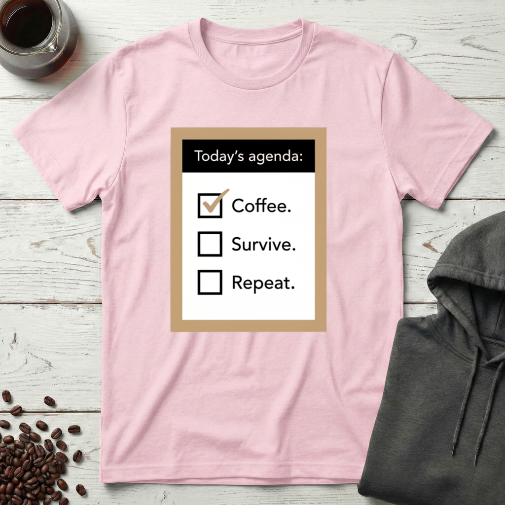 Coffee Survive Repeat Agenda T-Shirt