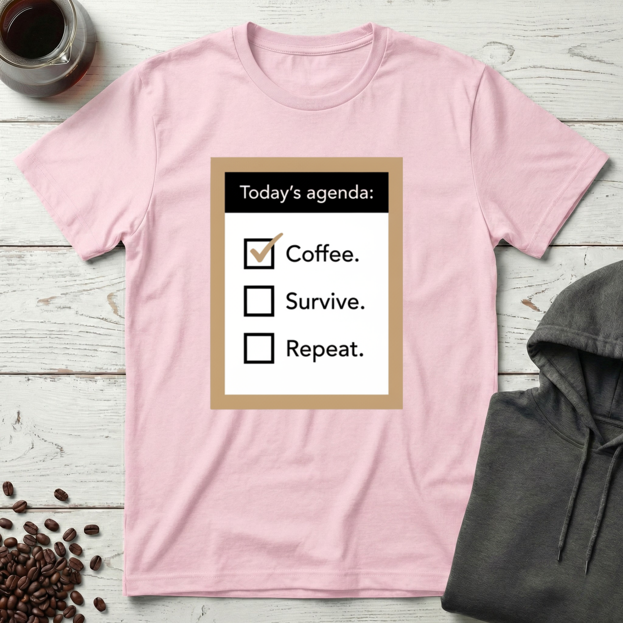 Coffee Survive Repeat Agenda T-Shirt