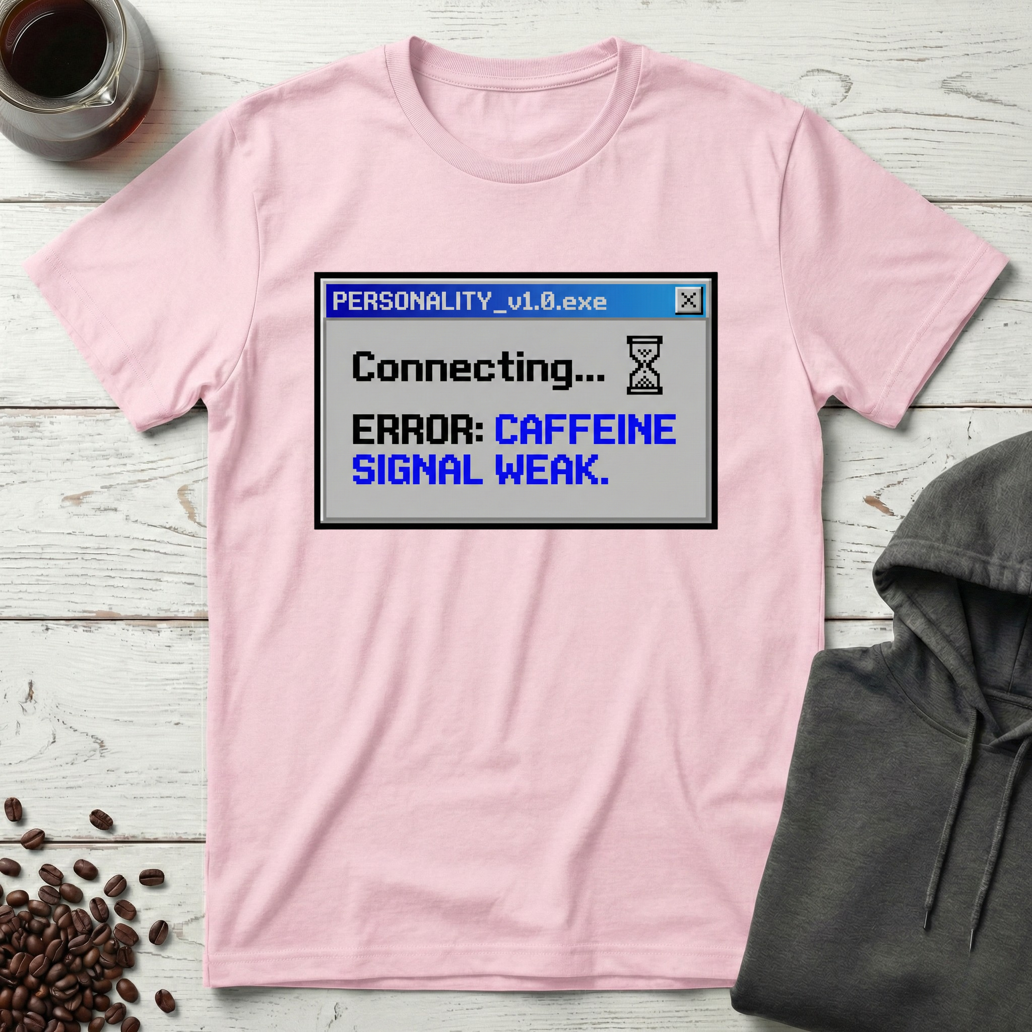 Personality Error Caffeine Signal Weak Retro Tech T-Shirt