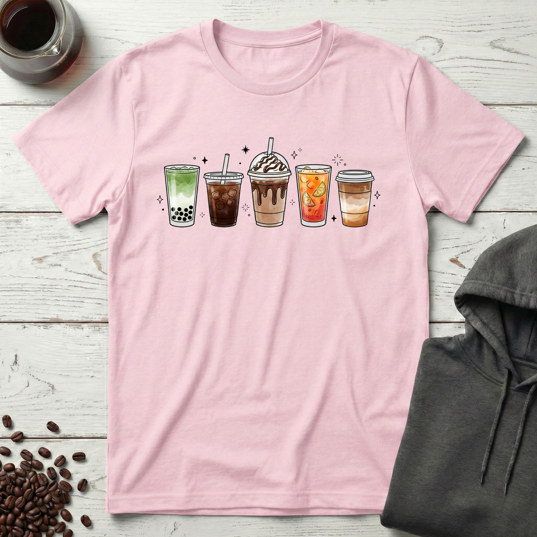 Five Coffee and Tea Favorites Lineup T-Shirt