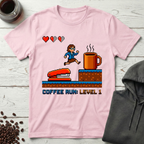 Morning Coffee Quest Arcade T-Shirt