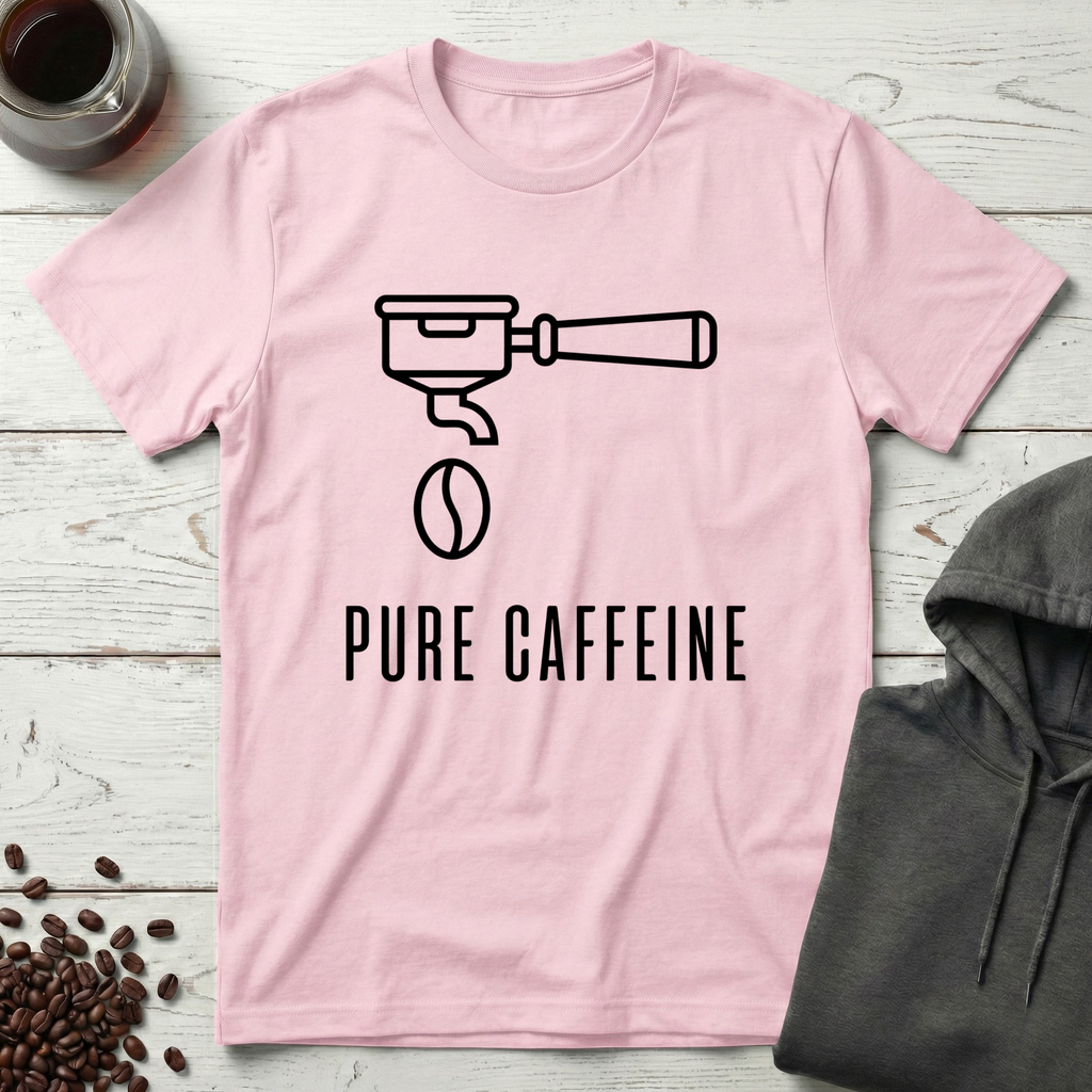 Pure Caffeine Espresso Drip Line Art T-Shirt