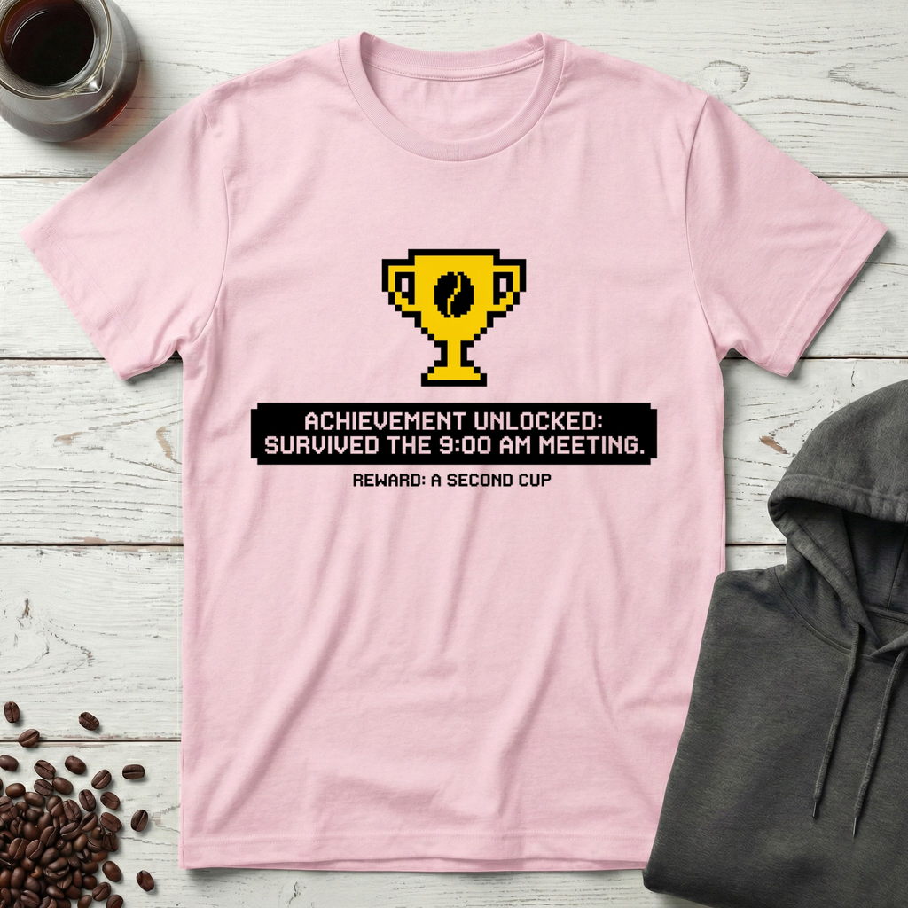 Achievement Unlocked Coffee Trophy T-Shirt