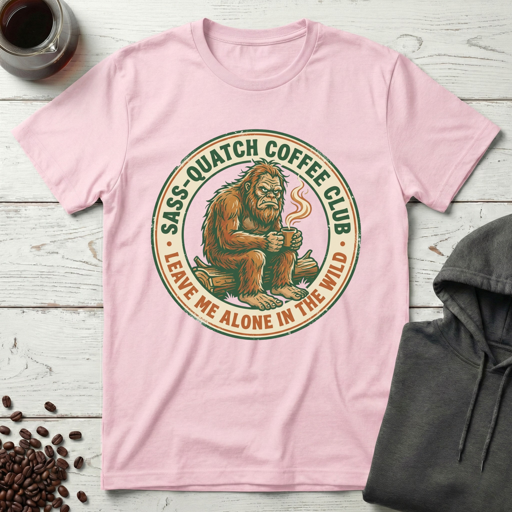 Sass-Quatch Coffee Club Leave Me Alone T-Shirt