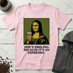 She's Smiling Because It's an Espresso Mona Lisa T-Shirt