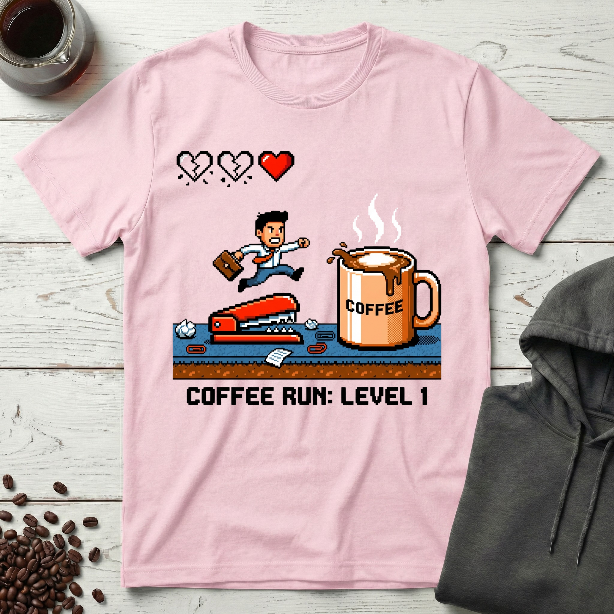 Coffee Run Level One Arcade T-Shirt