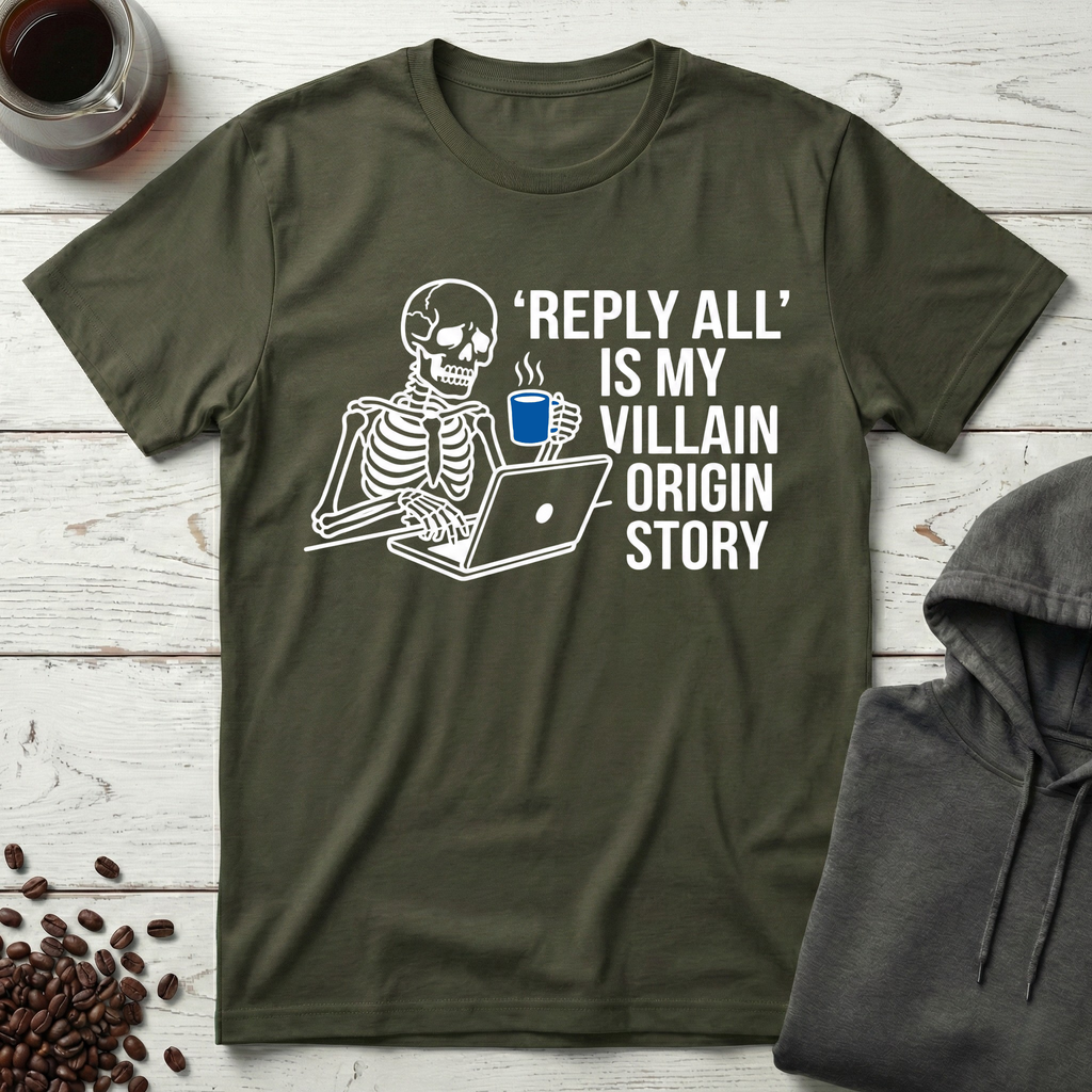 Reply All Is My Villain Origin Story Coffee T-Shirt