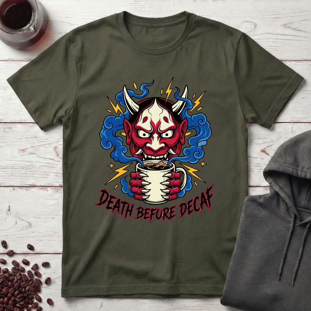 Death Before Decaf Demon T-Shirt