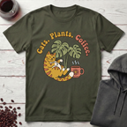 Cats Plants Coffee T-Shirt