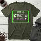 Quest Log Main Quest Acquire Caffeine Gaming T-Shirt