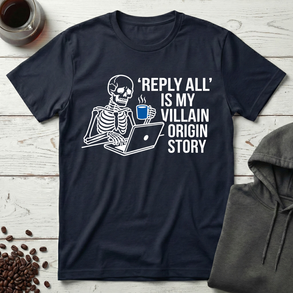 Reply All Is My Villain Origin Story Coffee T-Shirt