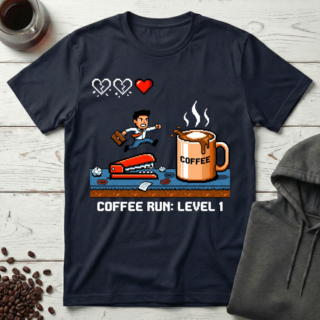 Coffee Run Level One Arcade T-Shirt