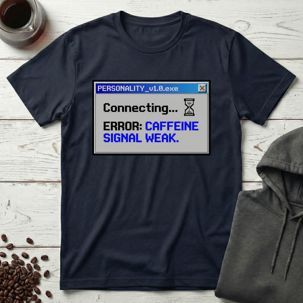 Personality Error Caffeine Signal Weak Retro Tech T-Shirt