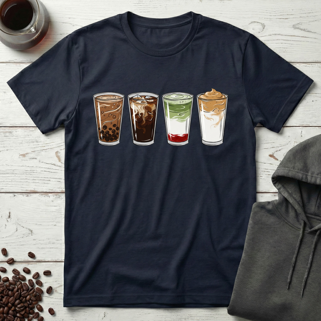 Four Specialty Iced Coffee Lineup T-Shirt