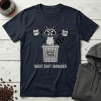 Night Shift Manager Raccoon Office Trash T-Shirt