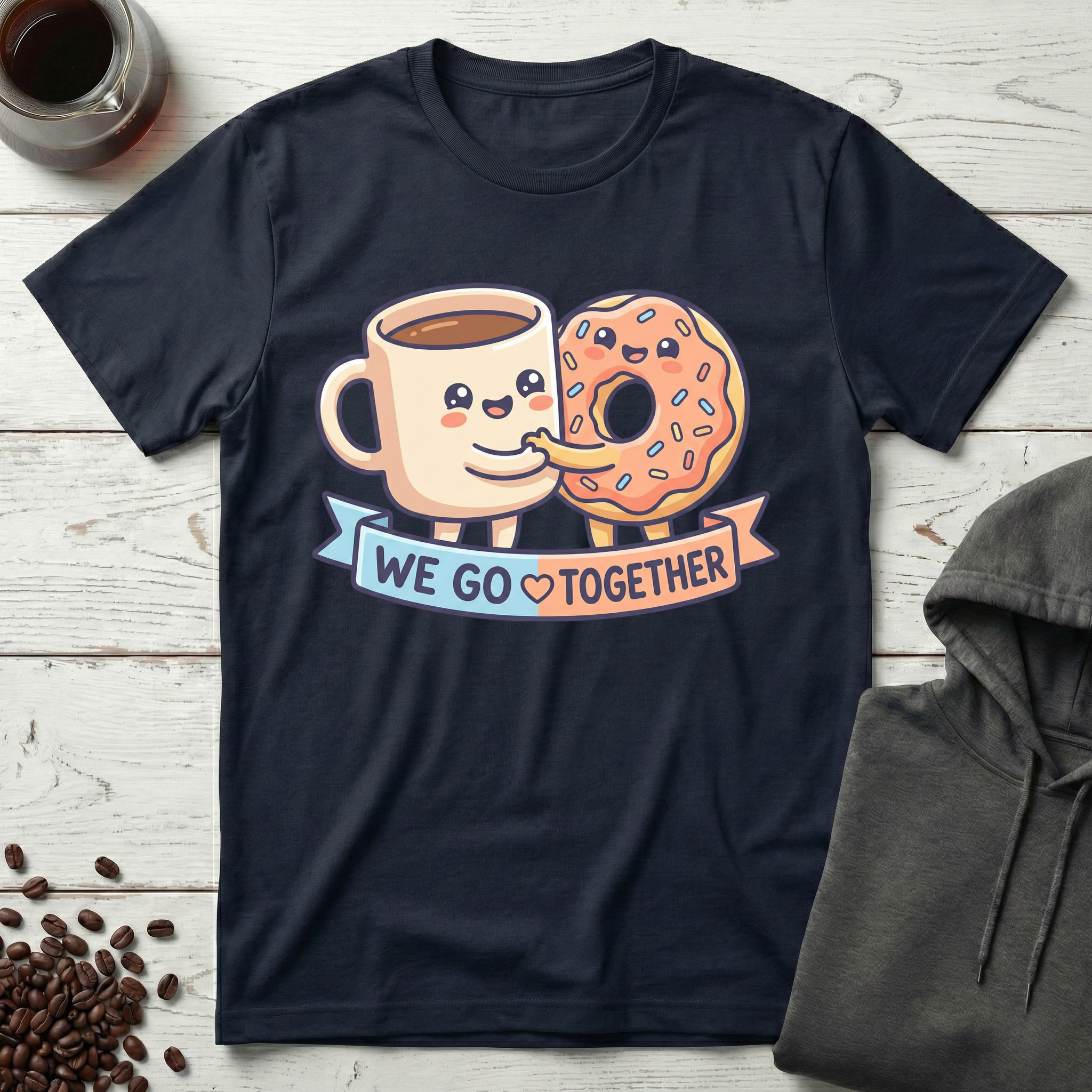 We Go Together Coffee And Donut Cute T-Shirt