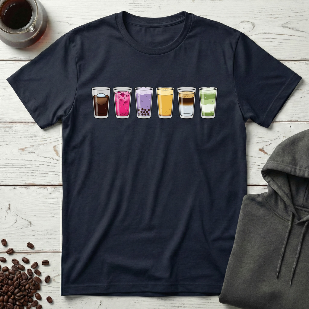 Coffee Shop Variety Drinks Lineup T-Shirt