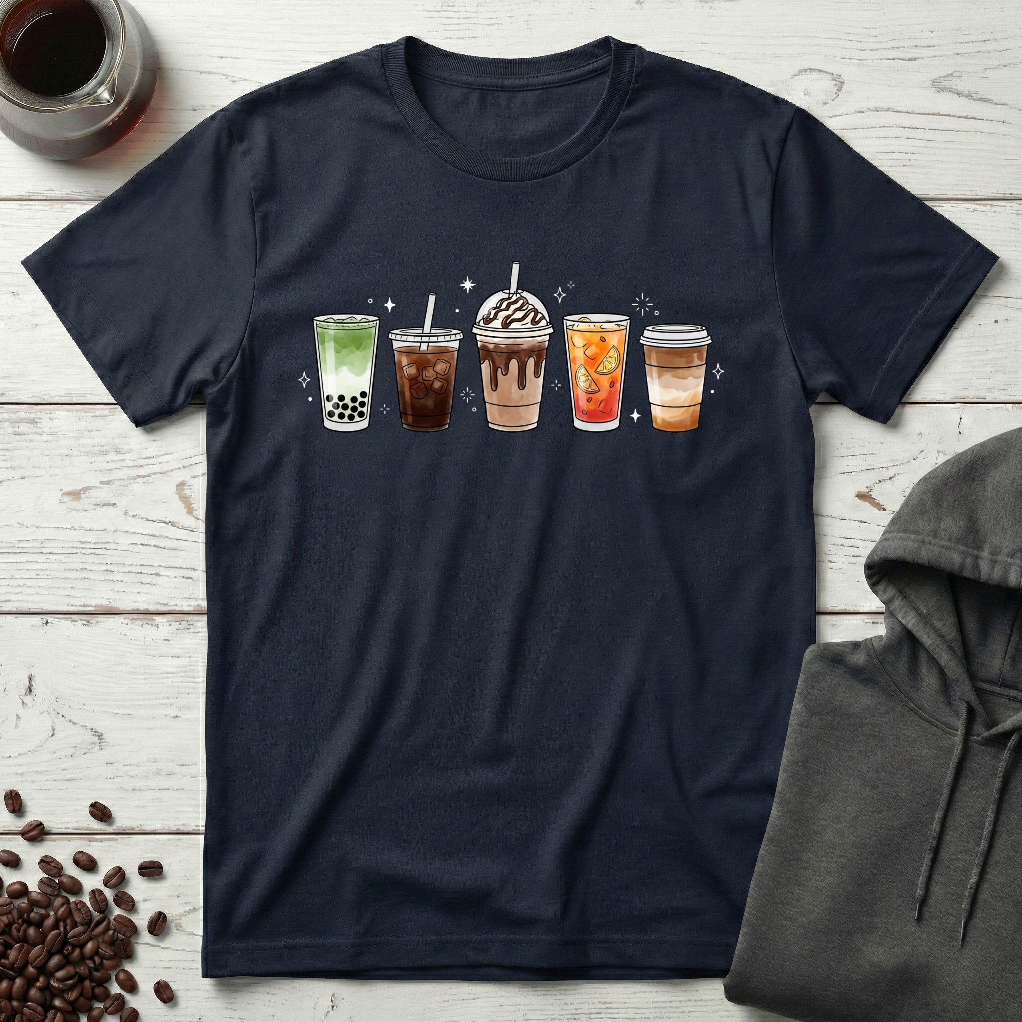 Five Coffee and Tea Favorites Lineup T-Shirt