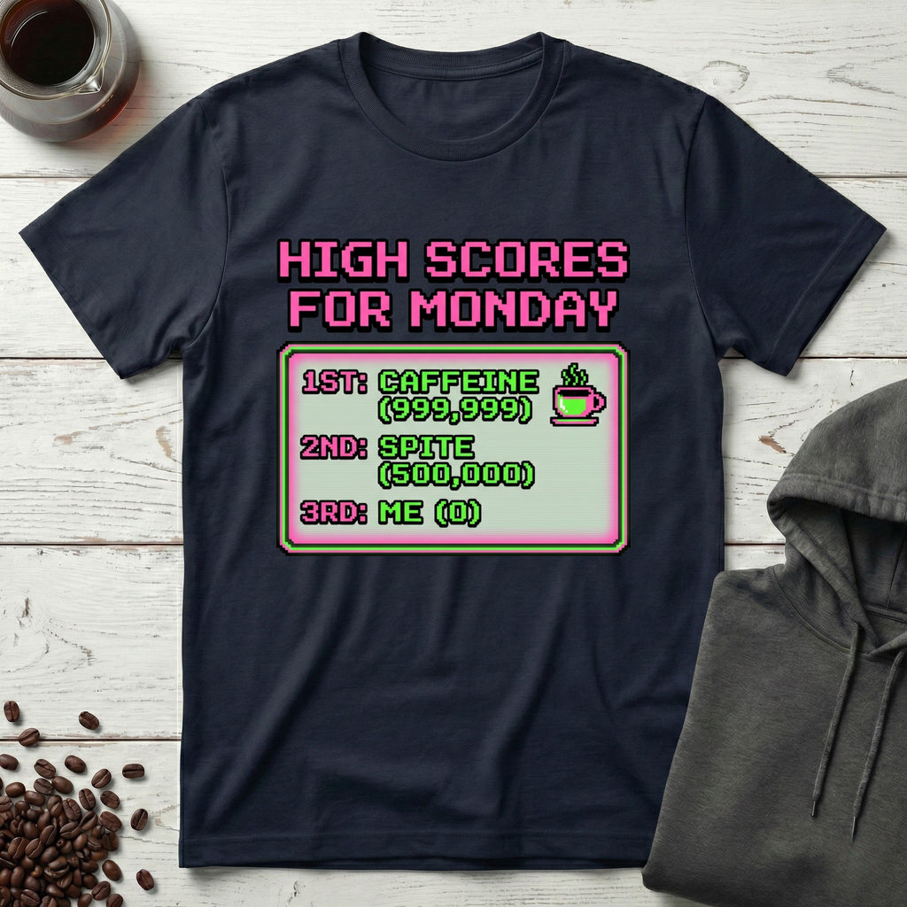 High Scores For Monday Arcade Coffee T-Shirt