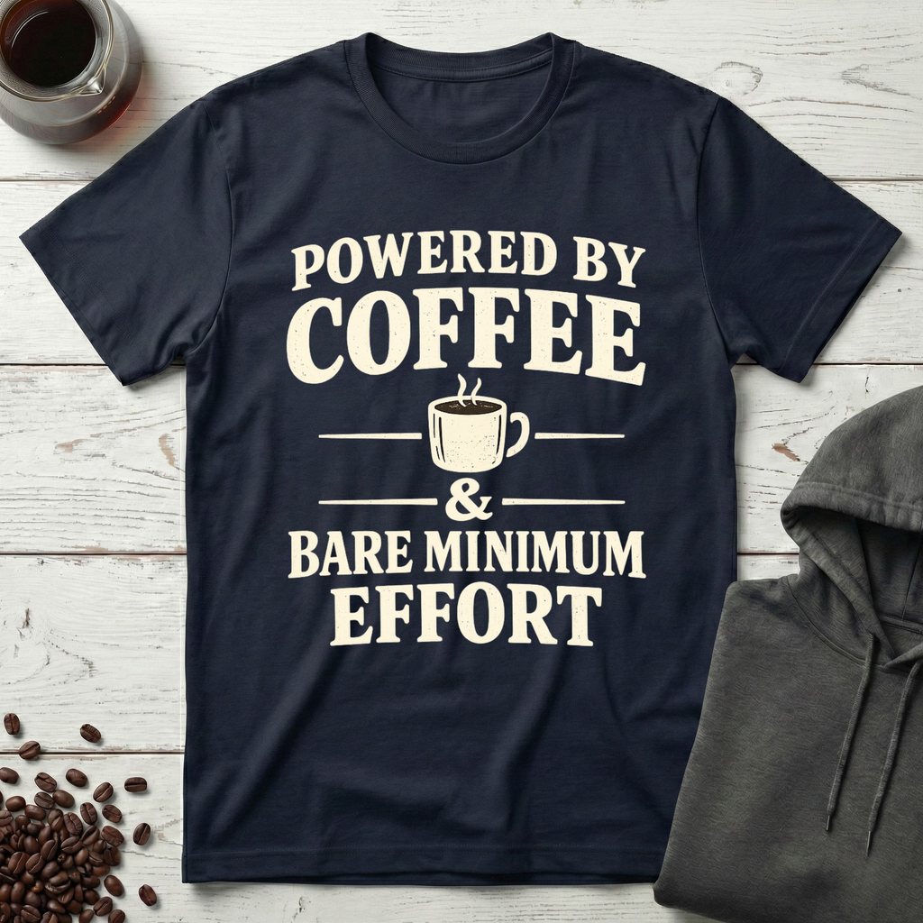 Powered By Coffee & Bare Minimum Effort T-Shirt