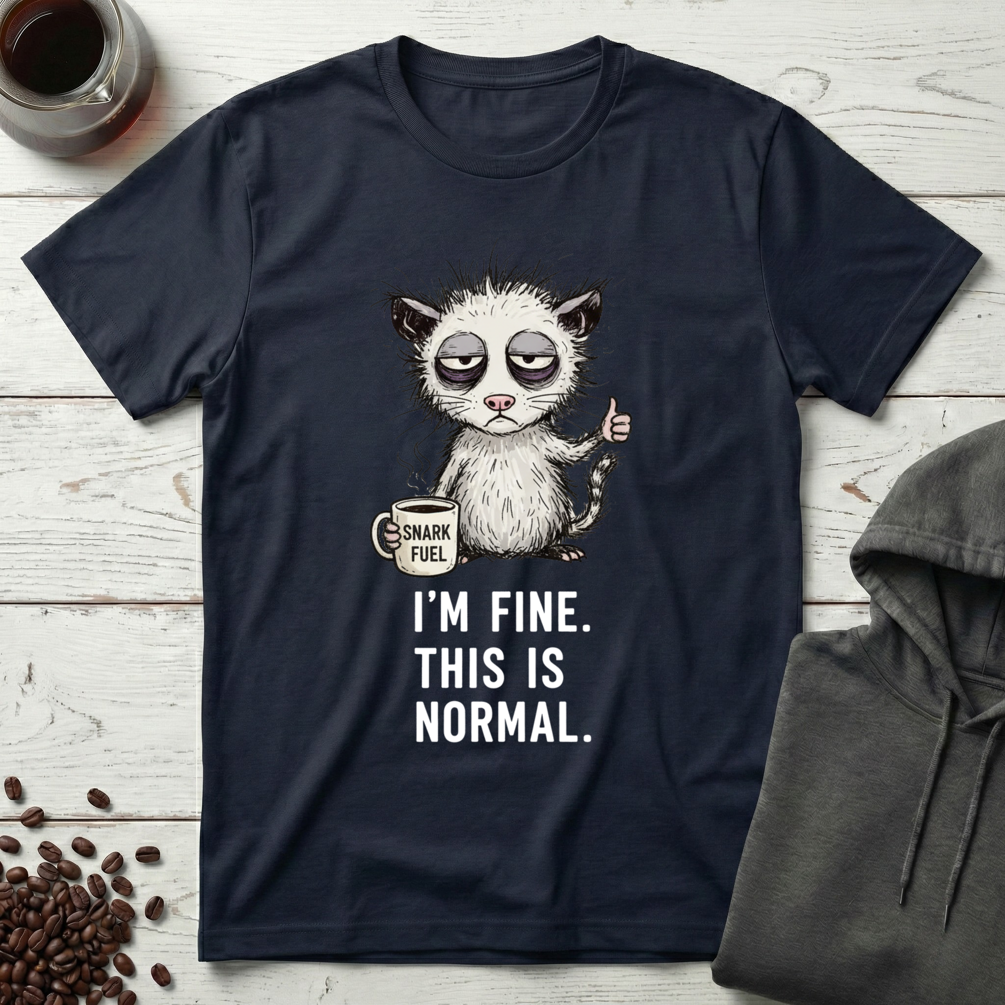 I'm Fine This is Normal Snark Fuel Coffee T-Shirt