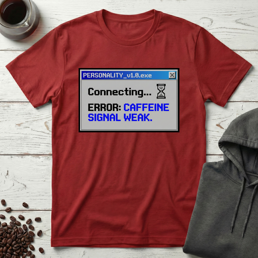 Personality Error Caffeine Signal Weak Retro Tech T-Shirt