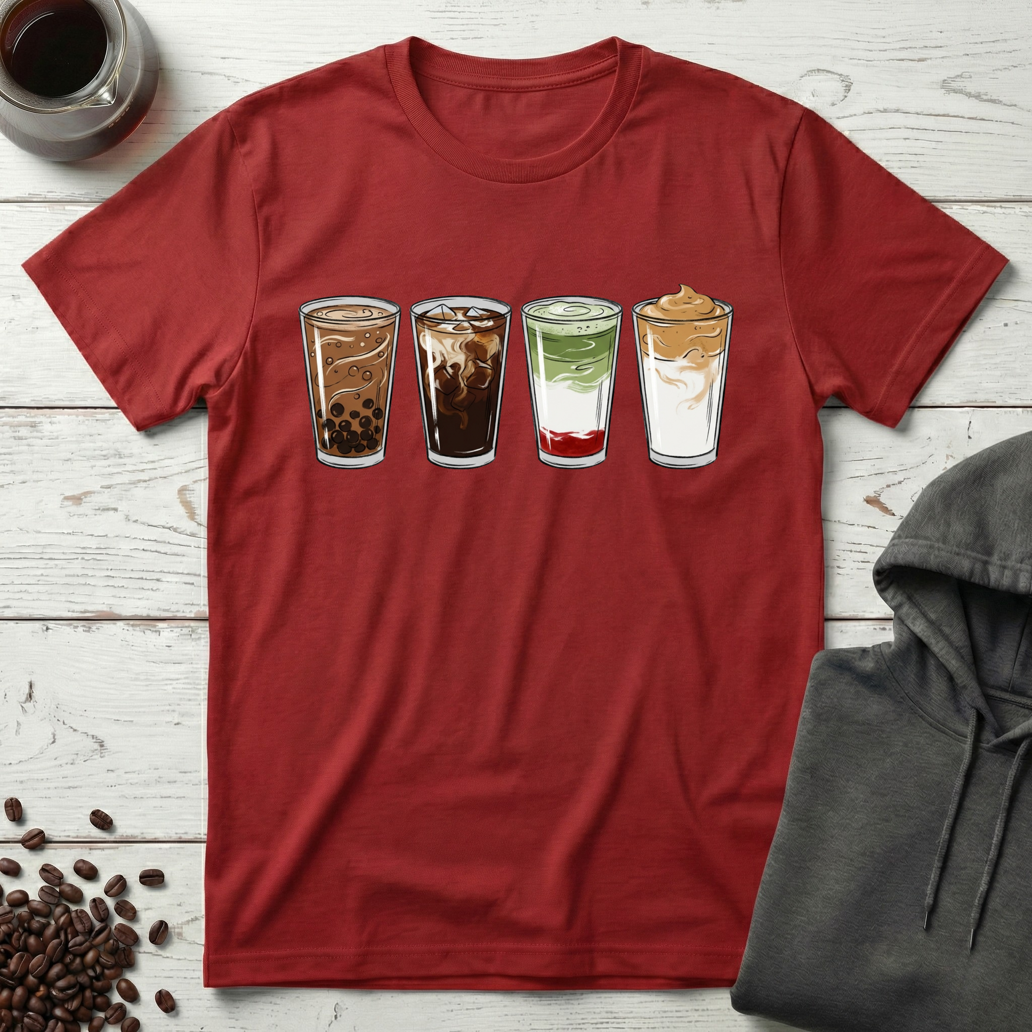 Four Specialty Iced Coffee Lineup T-Shirt