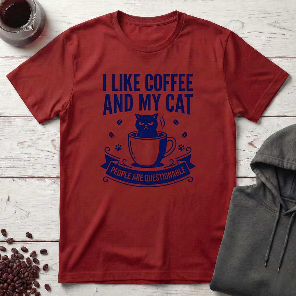 I Like Coffee And My Cat T-Shirt