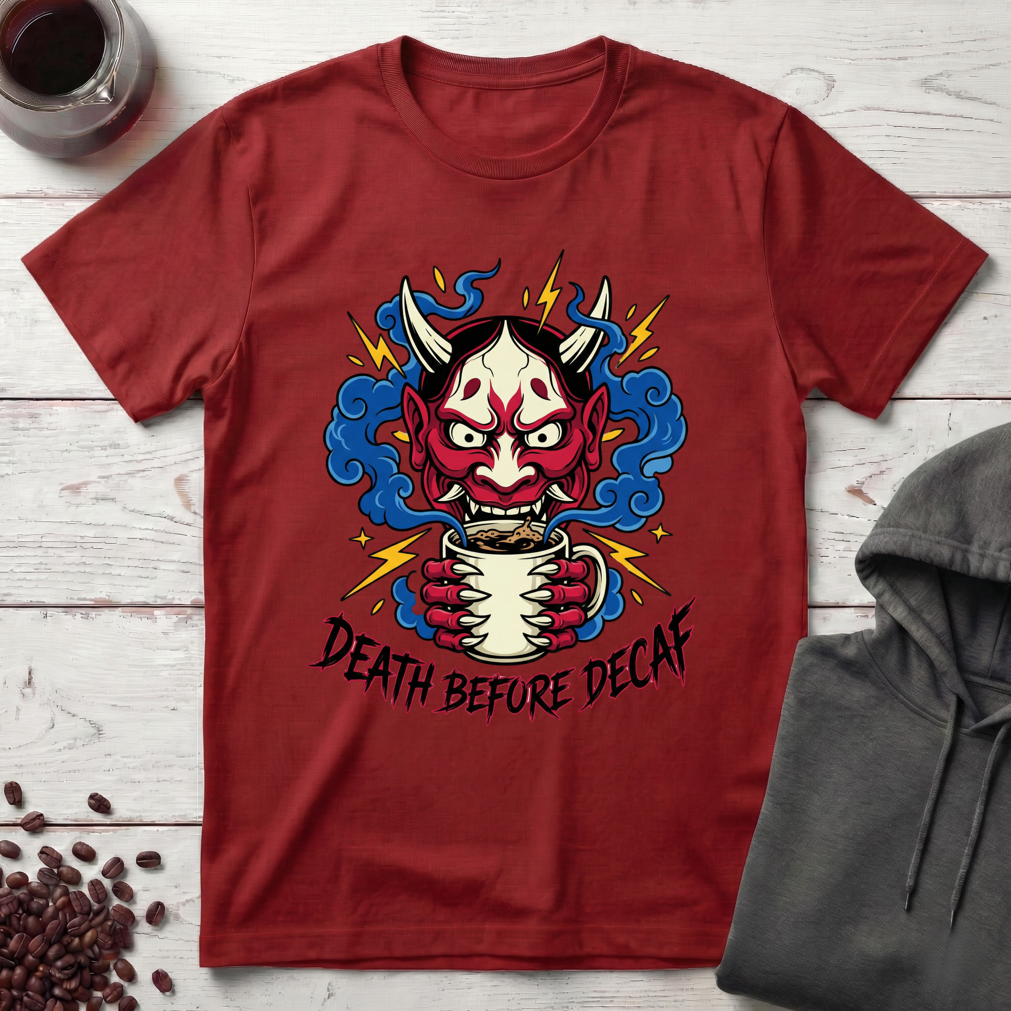 Death Before Decaf Demon T-Shirt