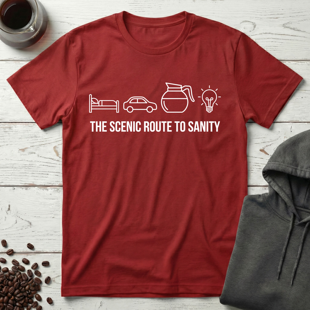 The Scenic Route to Sanity Coffee Morning T-Shirt